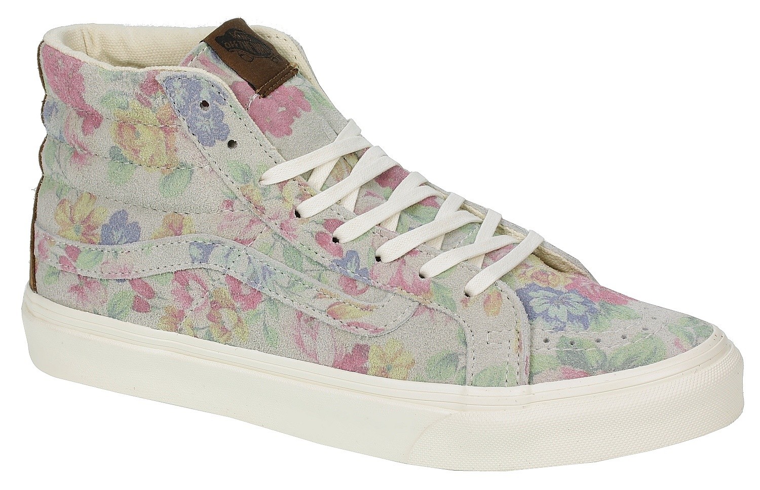suede floral vans