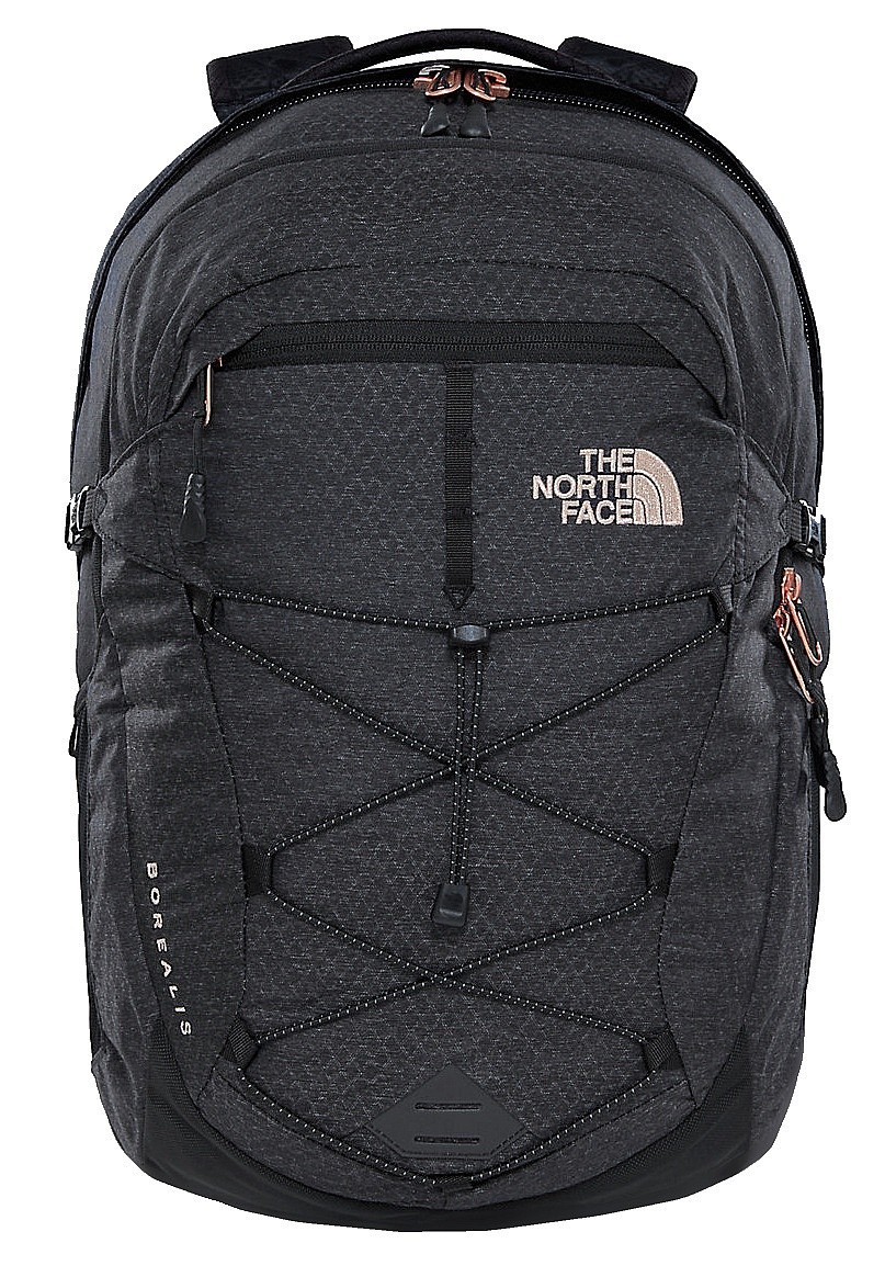 North Face Black And Rose Gold Backpack Bac342