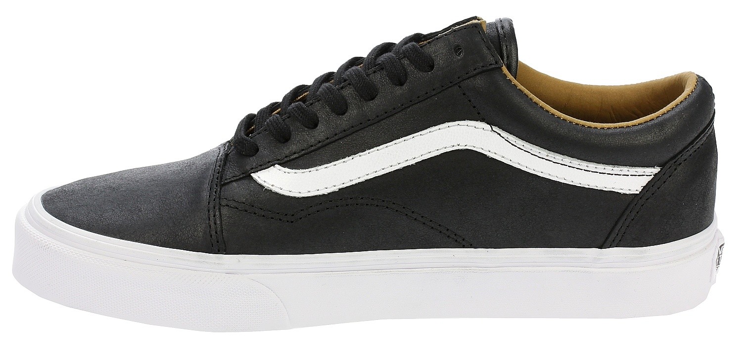 vans old skool leather black white