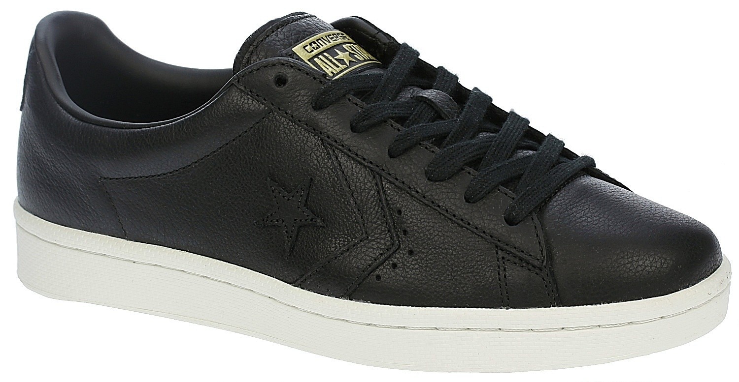 157729blackblackegret Converse 76 Pro Ox Leather Shoes ZXH4X