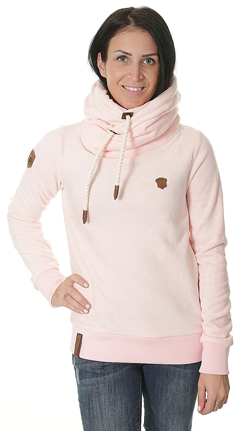 naketano glitzermuschi grey melange hoodie