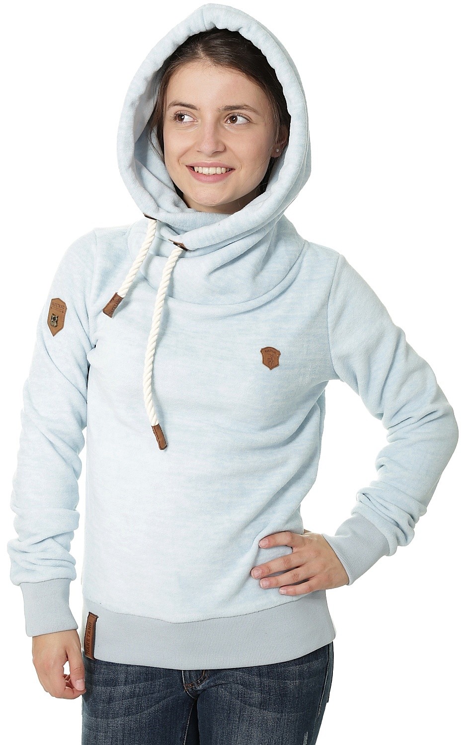 naketano glitzermuschi grey melange hoodie