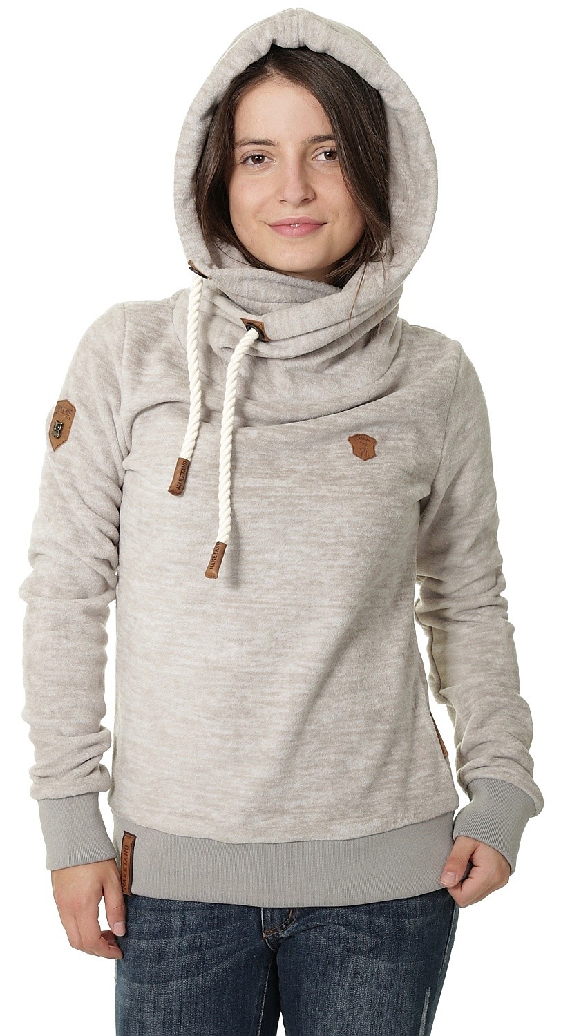 naketano glitzermuschi grey melange hoodie