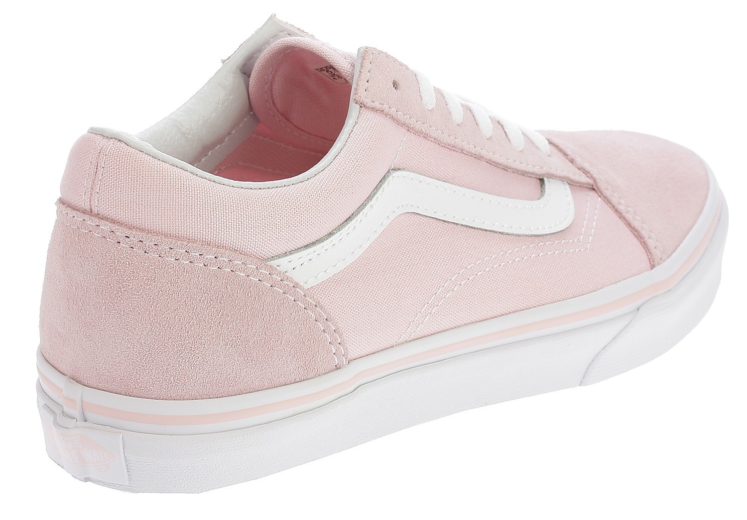 shoes Vans Old Skool - Suede Canvas/Chalk Pink/True White - unisex junior