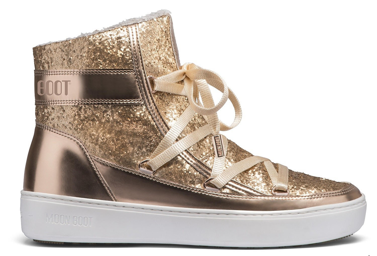 moon boots gold glitter