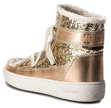 moon boots gold glitter