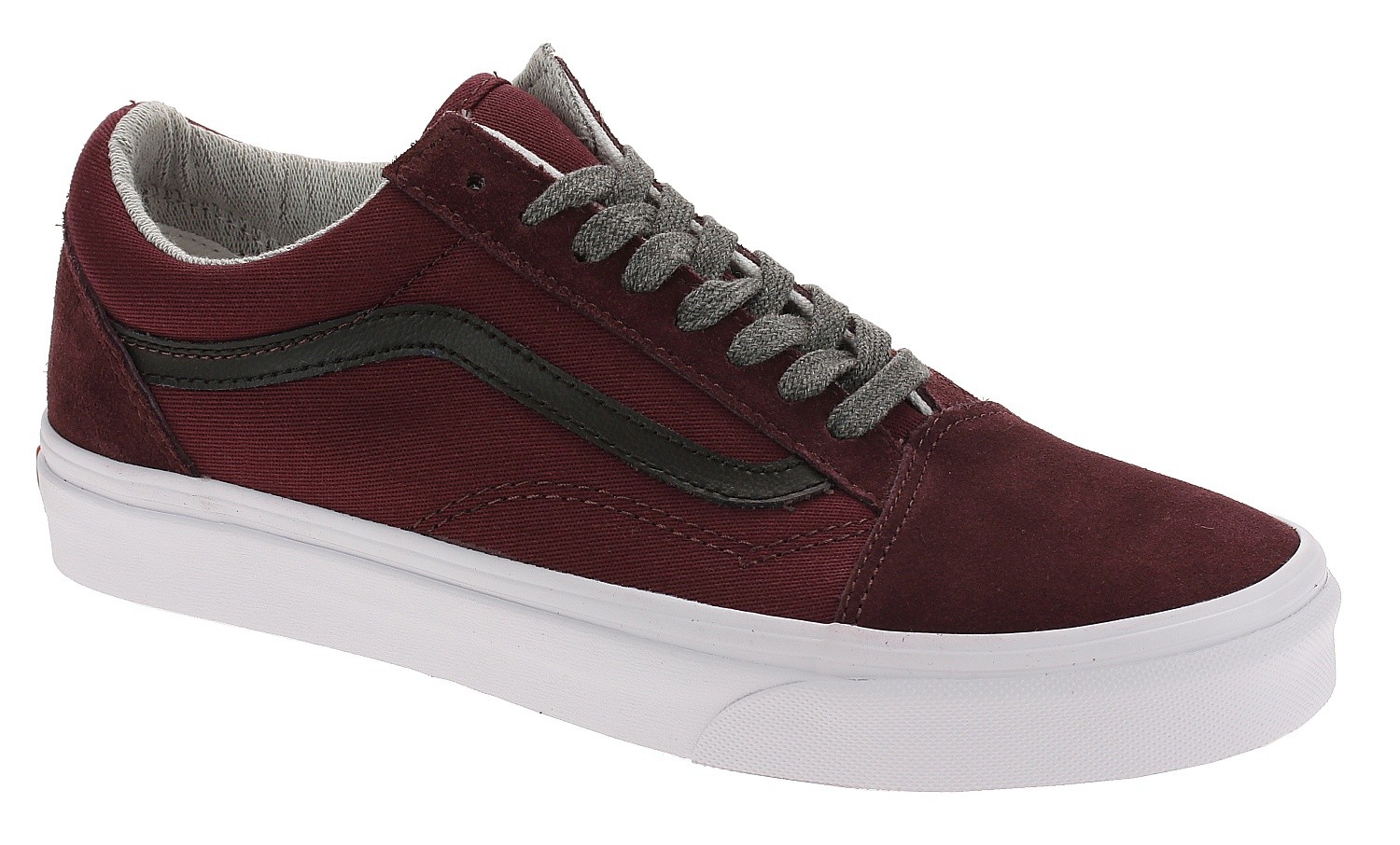 vans jersey lace old skool black & port shoes