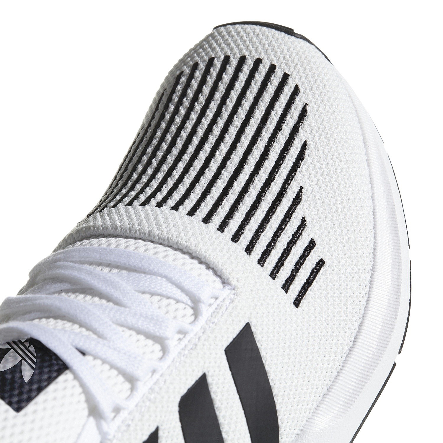 adidas swift run heather black & white shoes