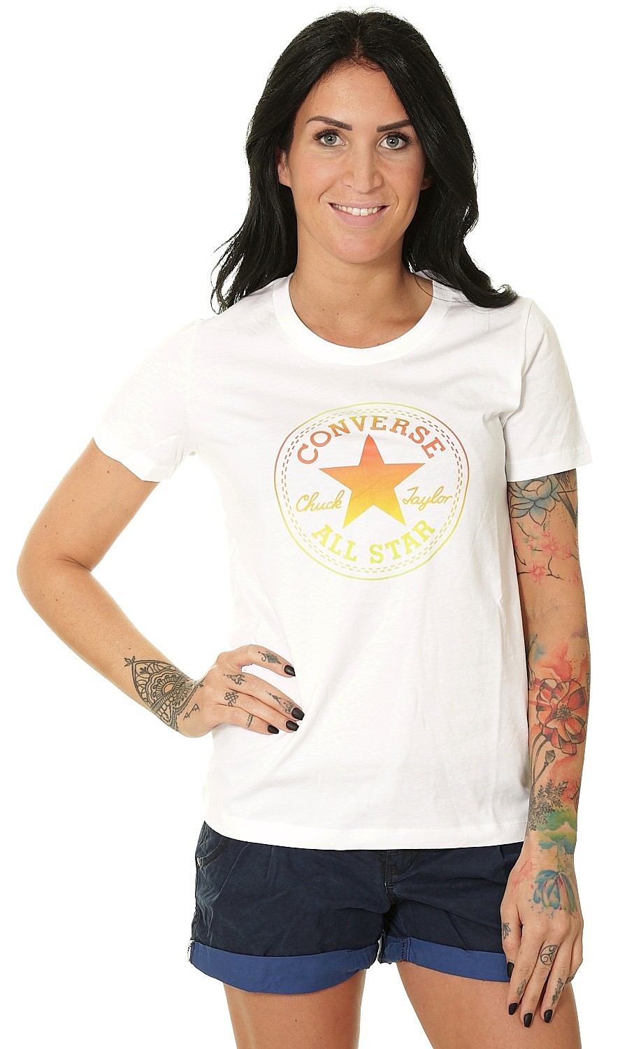 converse t shirt womens orange