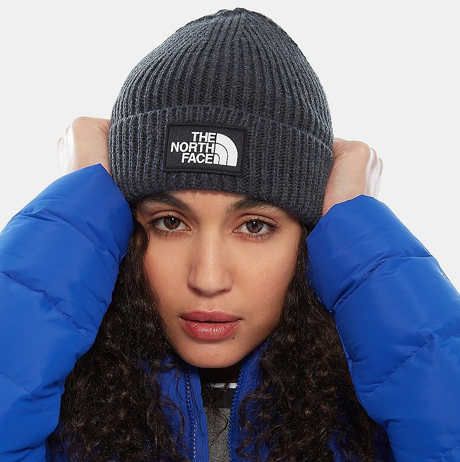 chapéus The North Face TNF Logo Box Cuffed - TNF Medium Gray Heather