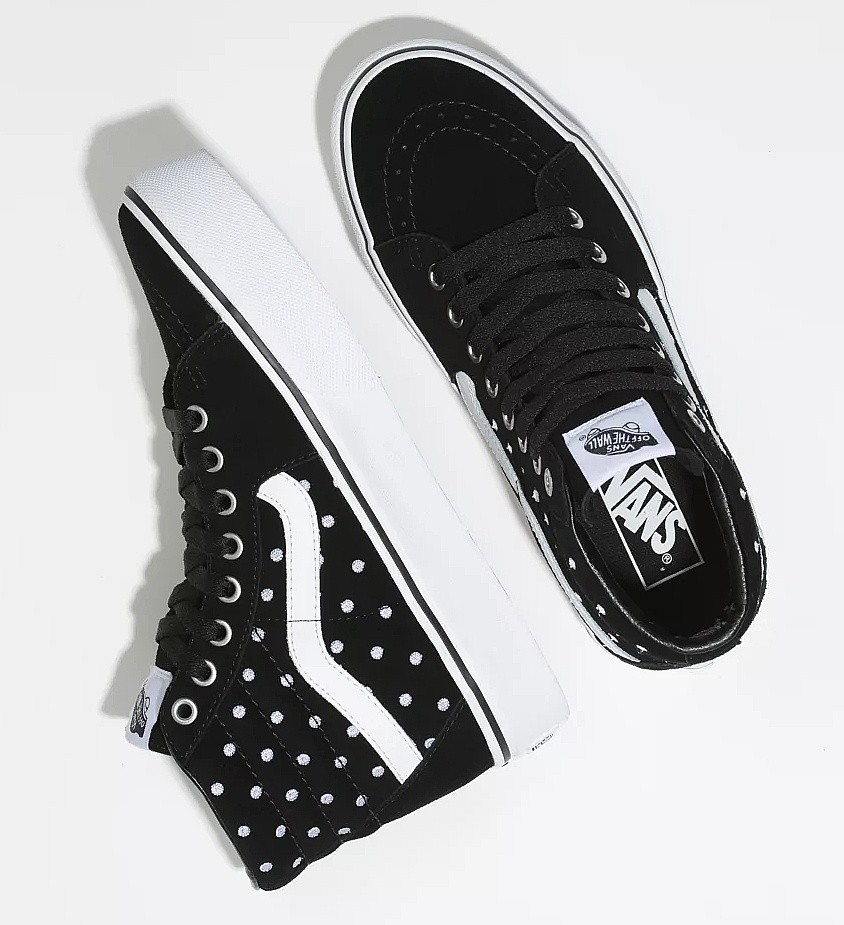 vans platform polka dot