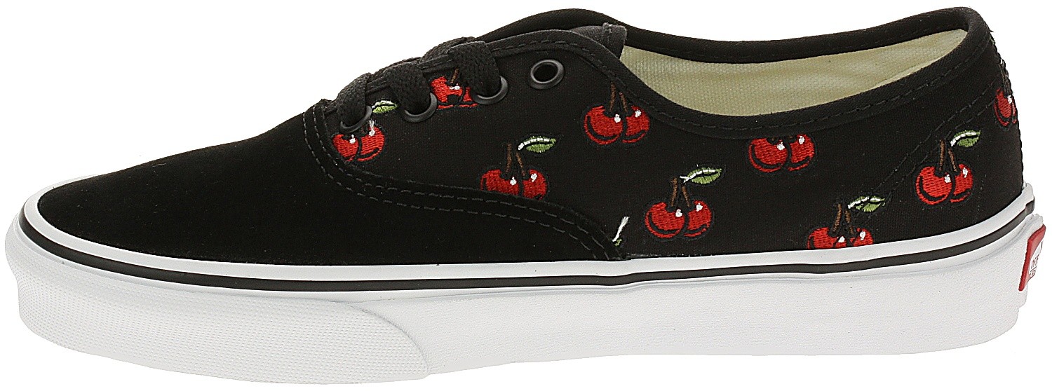 vans authentic cherries black