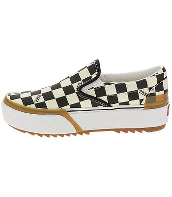 vans slip classic stacked shoes usd checkerboard multi true