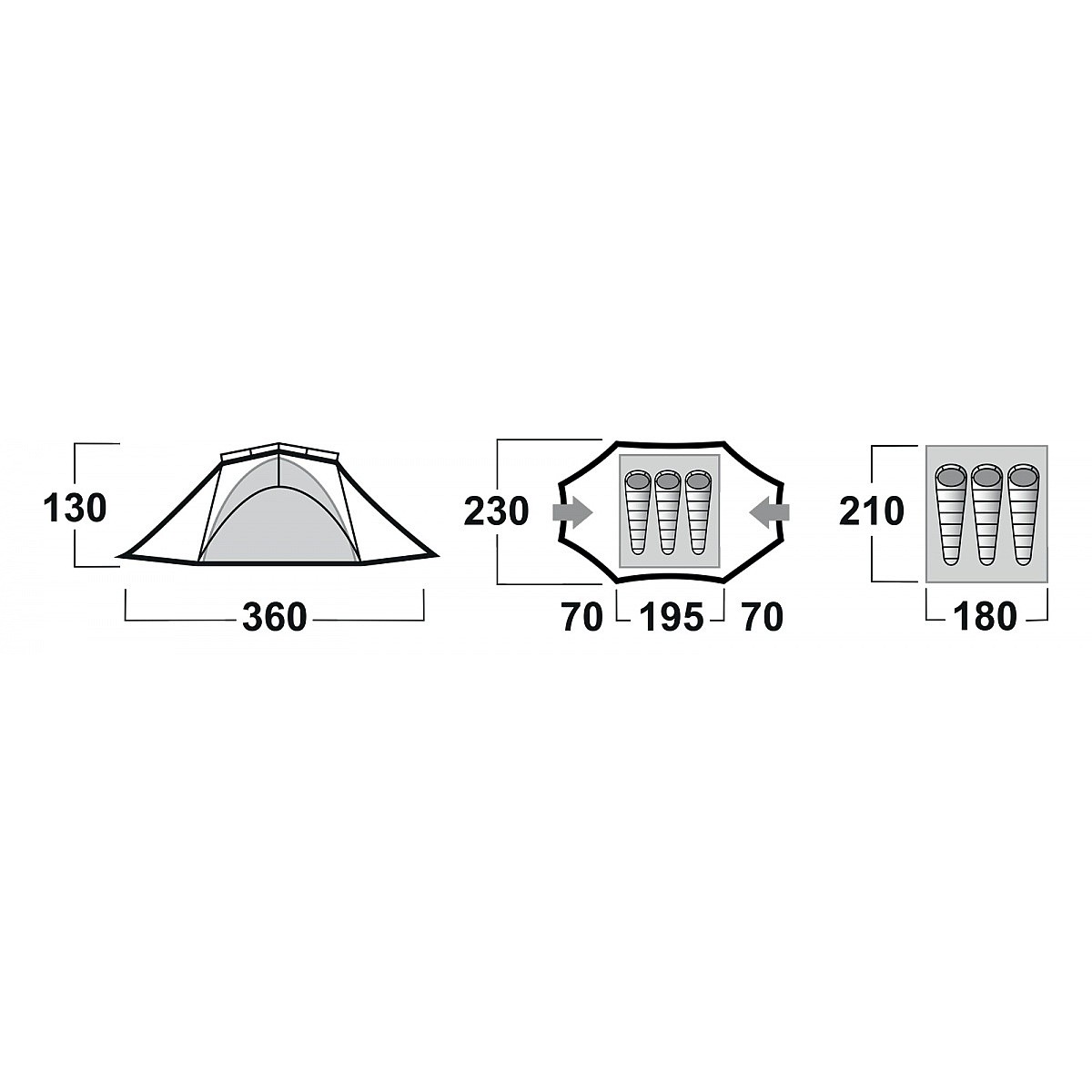 tent Husky Brofur 3 - Green