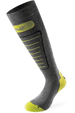 socks Lenz Skiing 1.0 - Gray/Lime