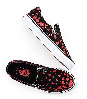 Valentines hearts classic slip-on shoes shoes Vans Classic Slip-On - Valentines Hearts/Black/Racing Red
