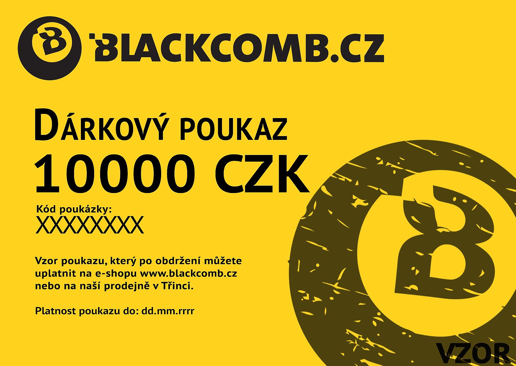 elektronická poukázka Blackcomb 10000 - Yellow