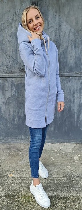 mikina M.ASCH-Be original Long Insulated Hooded Zip - Grey