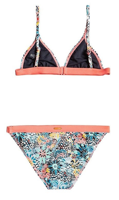traje de baño Roxy Marine Bloom Tri Bra Set - MCG6/Powder Puff Flower Party Girl - girl´s