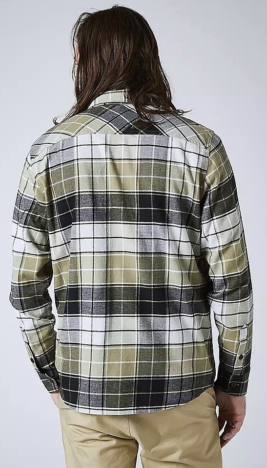 shirt Fox Grainz Utility Flannel LS - Bark - men´s