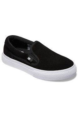 buty dziecięce DC Manual Slip-On Suede - BKW/Black/White