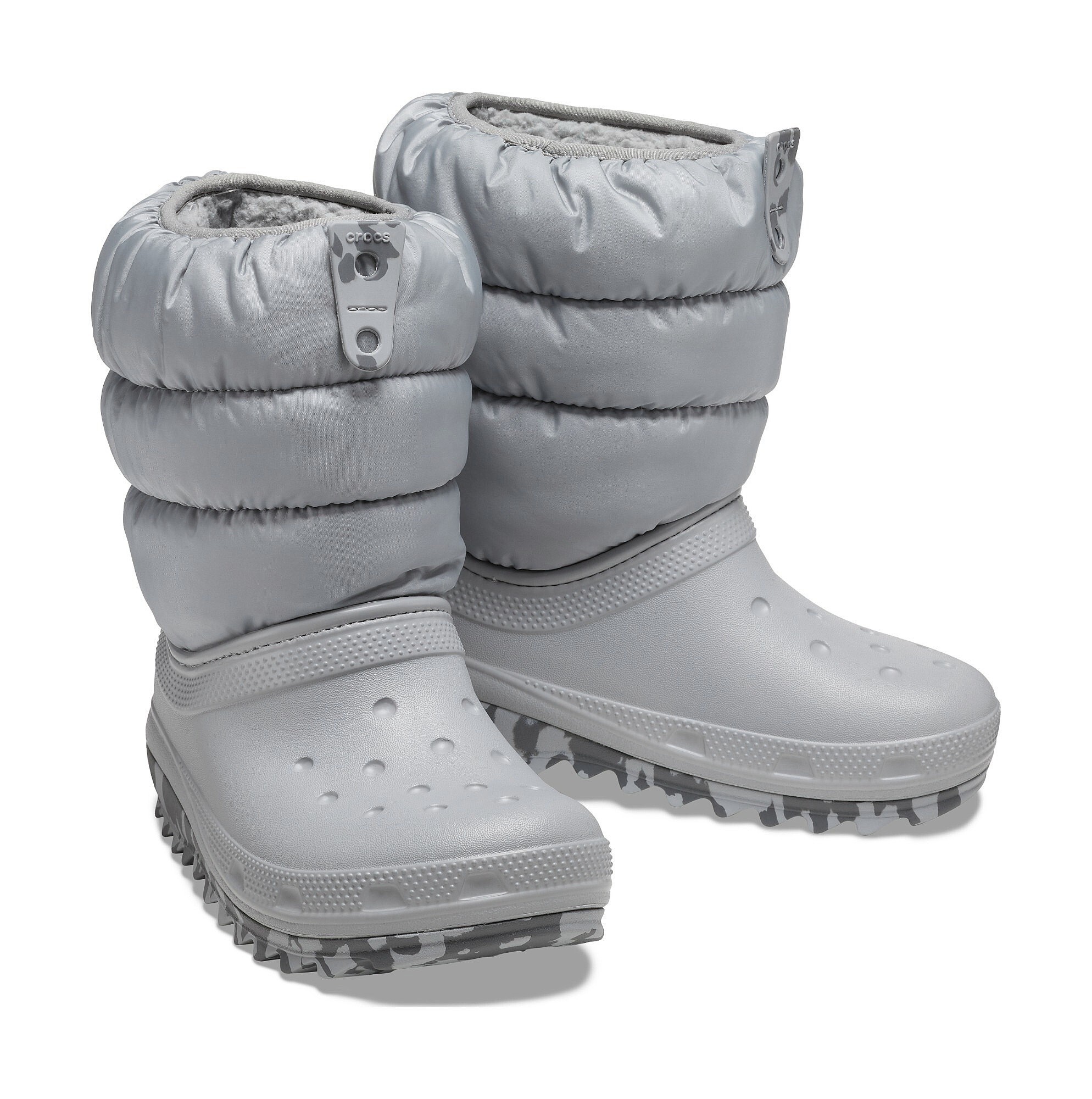 Schuhe Crocs Classic Neo Puff Boot K - Light Grey - unisex junior