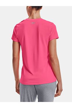 T-Shirt Under Armour Tech SSV Solid - Cerise/Metallic Silver - women´s