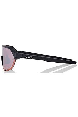 glasögon 100% S2 - Soft Tact Black/HiPER Crimson Silver Mirror Lens