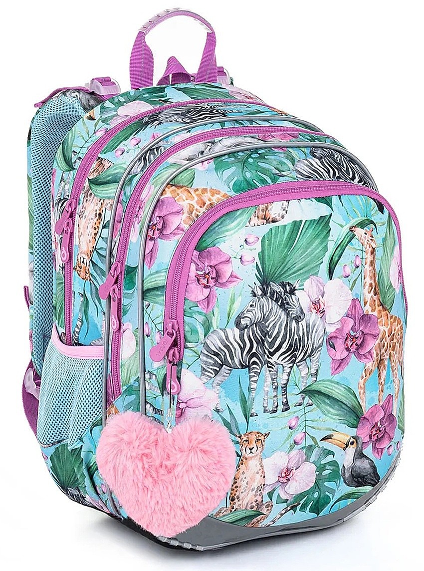 backpack Topgal ELLY 23004 - G/Turguoise/Pink - girl´s