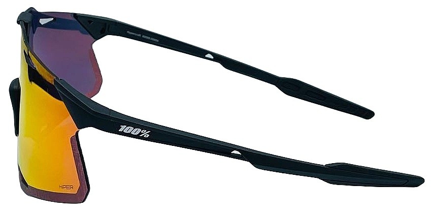 glasögon 100% Hypercraft - Matte Black/HiPER Red Multilayer Mirror Lens