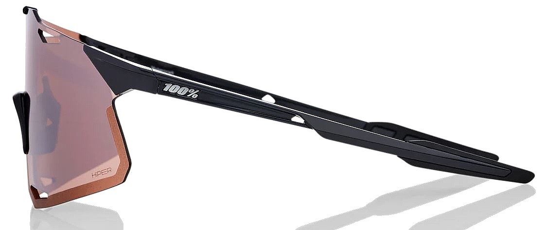 glasögon 100% Hypercraft - Gloss Black/HiPER Silver Mirror Lens