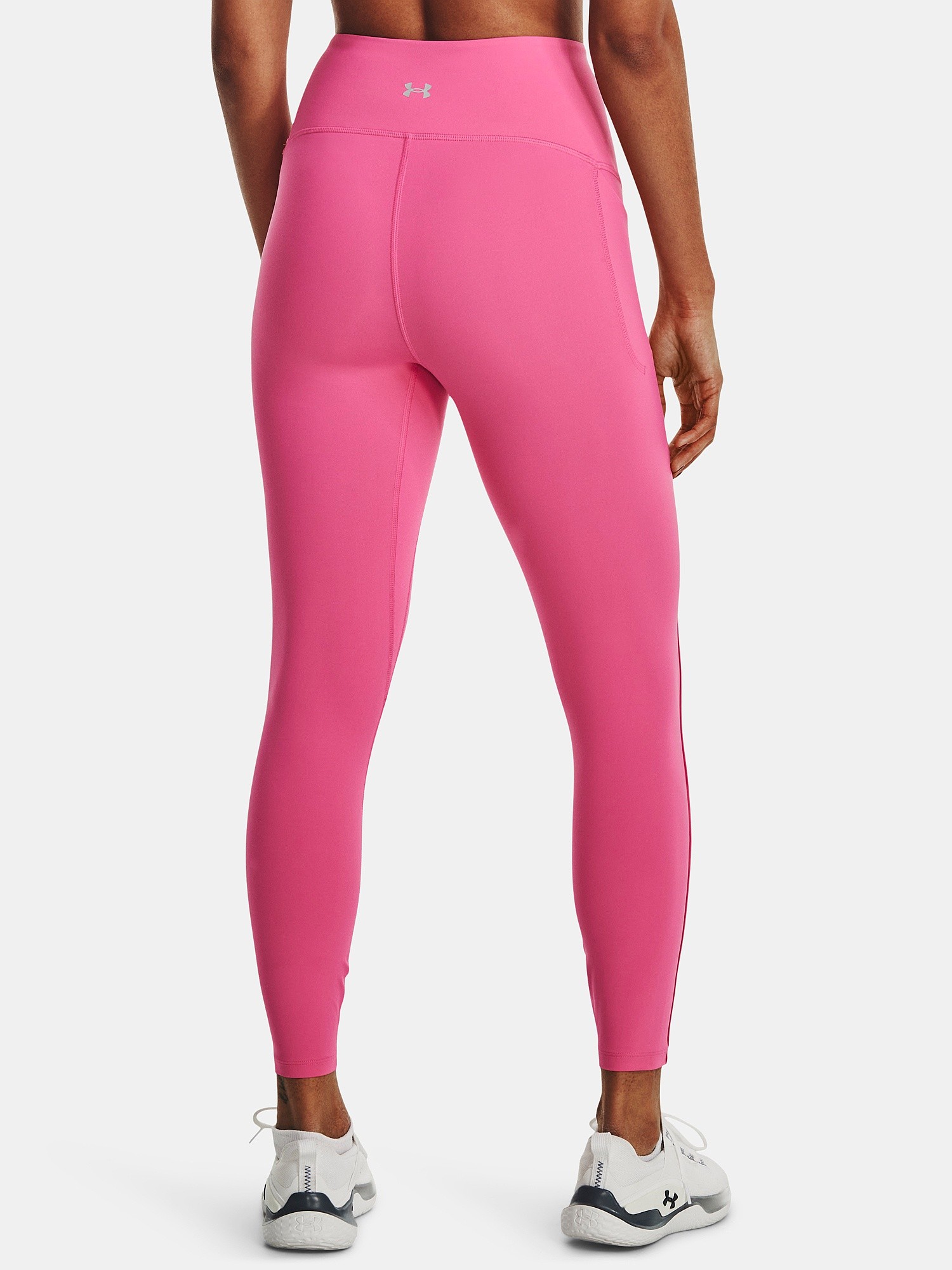 leggings Under Armour Meridian Ankle Pintuk - Bubble Gum/Metallic Silver - women´s