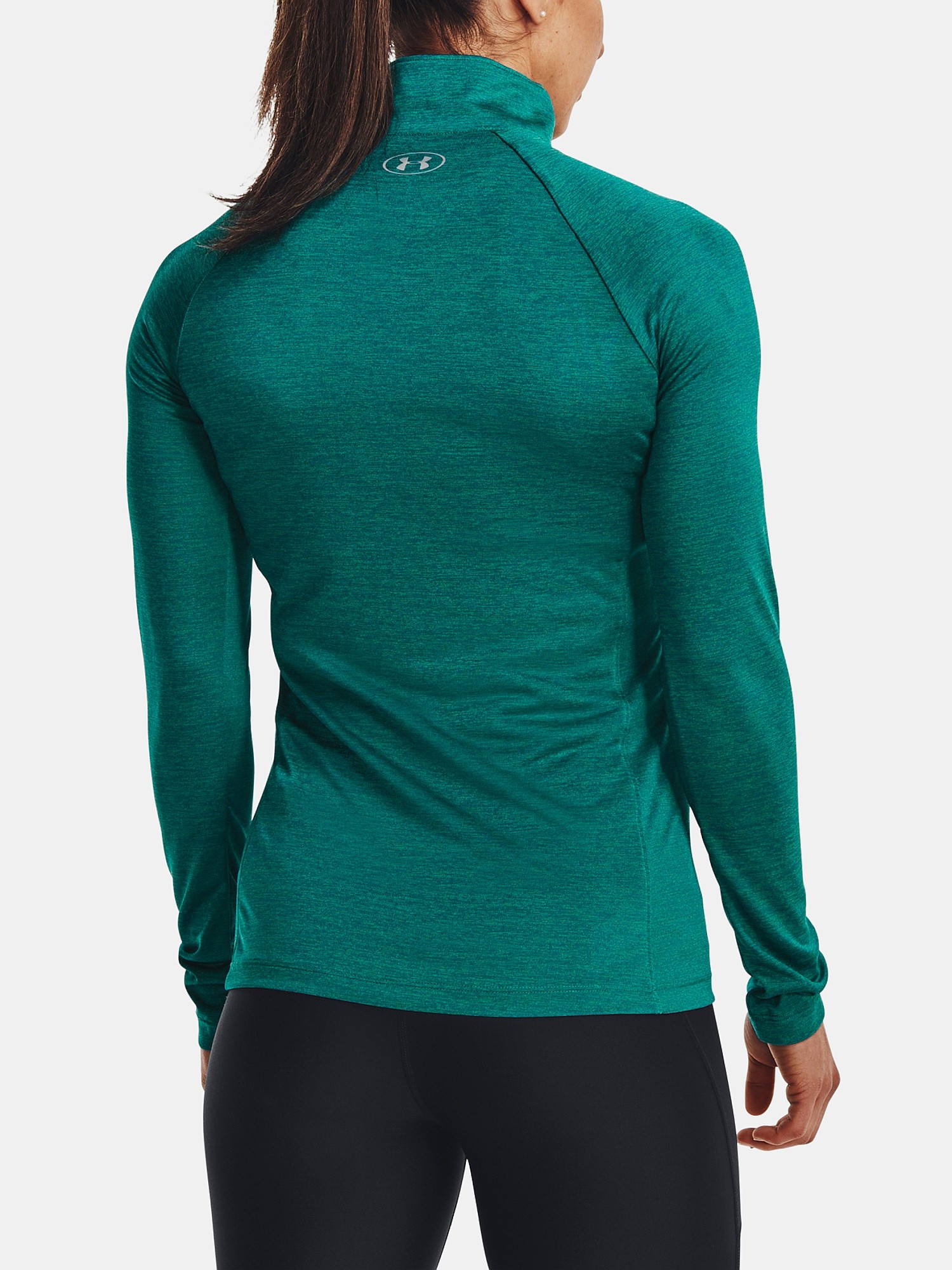 tričko Under Armour Tech Twist LS - Coastal Teal/Metallic Silver