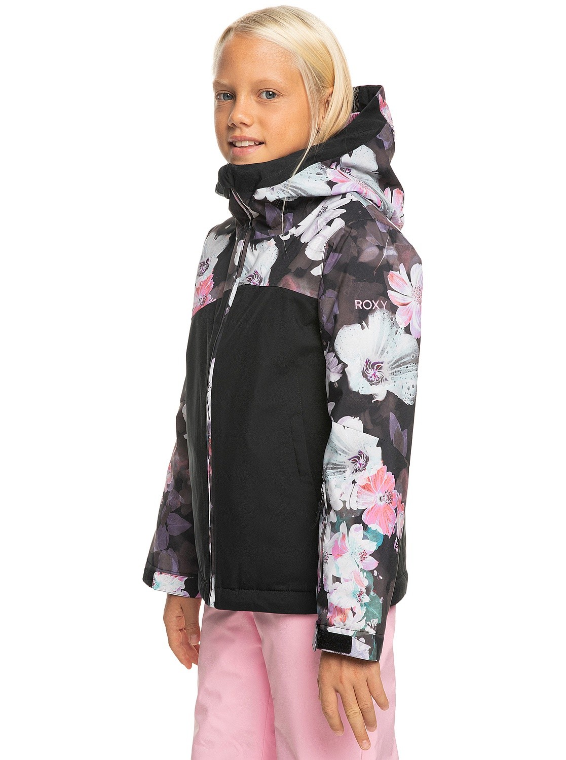 chaqueta Roxy Greywood - KVJ1/True Black Blurry Flower - girl´s