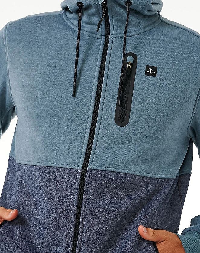Rip Curl Anti Series Departed THR Zip Mineral Blue men s blackcomb shop.eu