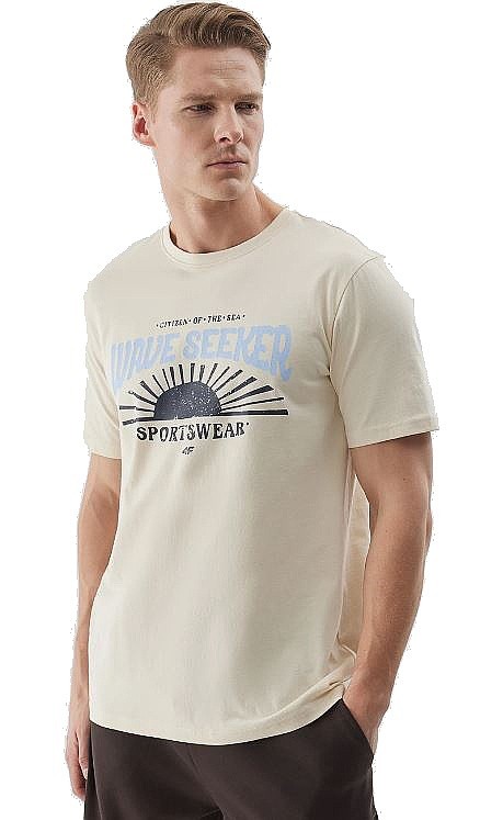 T-Shirt 4F 4FWSS24TTSHM1321 - 83S/Beige - men´s