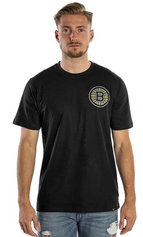 póló 47 Brand NHL Boston Bruins Backer '47 Echo - Jet Black - men´s