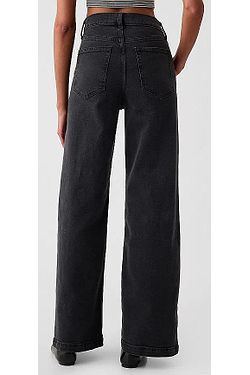 Jeans GAP Stride High Rise Wide - Saville/Washed Black - women´s