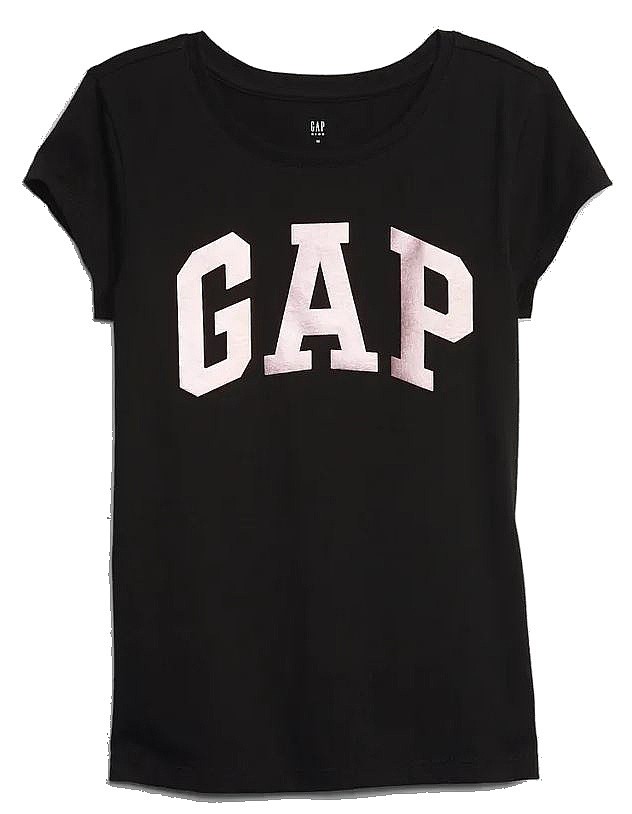 T-Shirt GAP V-HS Value Logo - Black 19 - girl´s - blackcomb