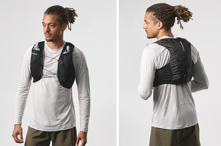 batoh Salomon Active Skin 4 Set - Black/Metal