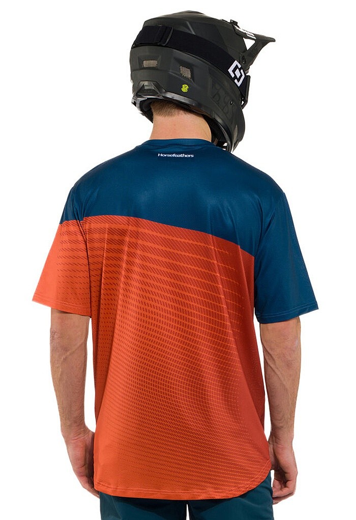koszulka rowerowa Horsefeathers Quantum - Petrol/Burnt Orange