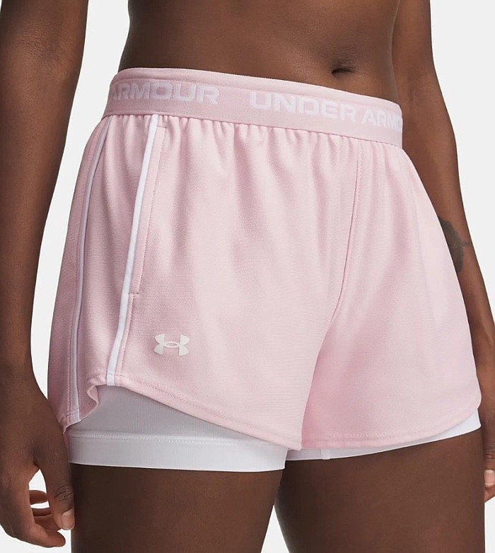 shorts Under Armour Tech Play Up 2in1 - Prime Pink/White/White - women´s