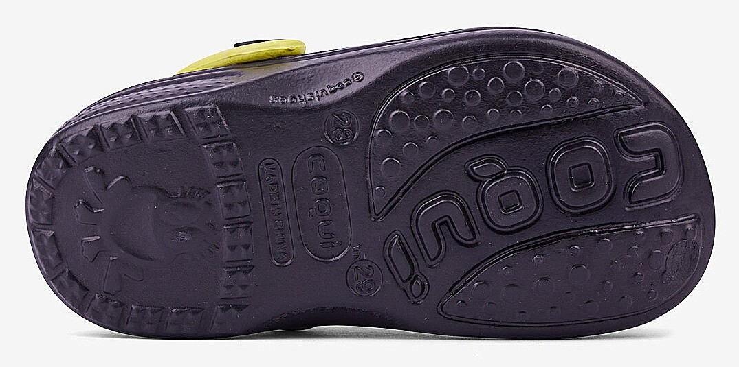 shoes Coqui 8115/Big Frog - Black/Citrus Rock Star + Amulet - unisex junior