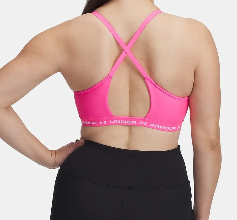 bra Under Armour Crossback Low - Aero Pink/White - women´s