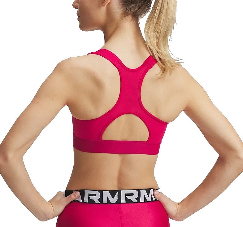 bra Under Armour HeatGear Armour High - Shaded Fuchsia/White - women´s