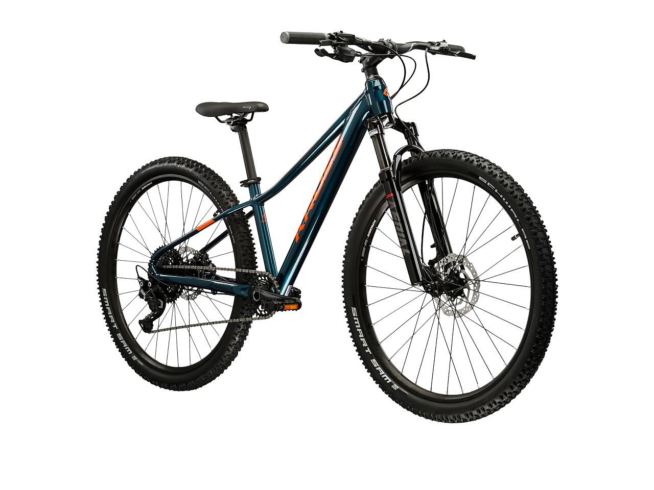 bicykel Kross Level JR 5.0 26" - Turquoise/Orange - unisex junior