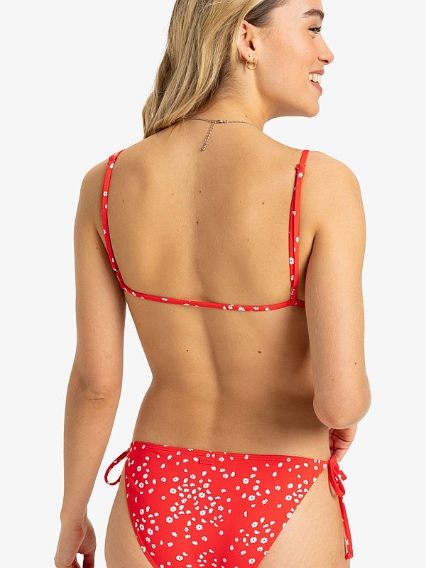 Badeanzug Roxy PT Beach Classics Strappy Tri - RNN6/Poppy Red Dancing Ditsy Swim - women´s