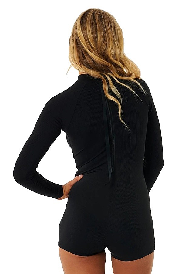 plavky Rip Curl Premium Surf Boyleg UV Suit LS - Black - women´s