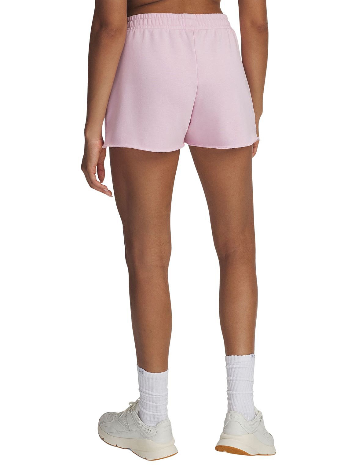 shorts Under Armour Rival Terry - Prime Pink/White - women´s