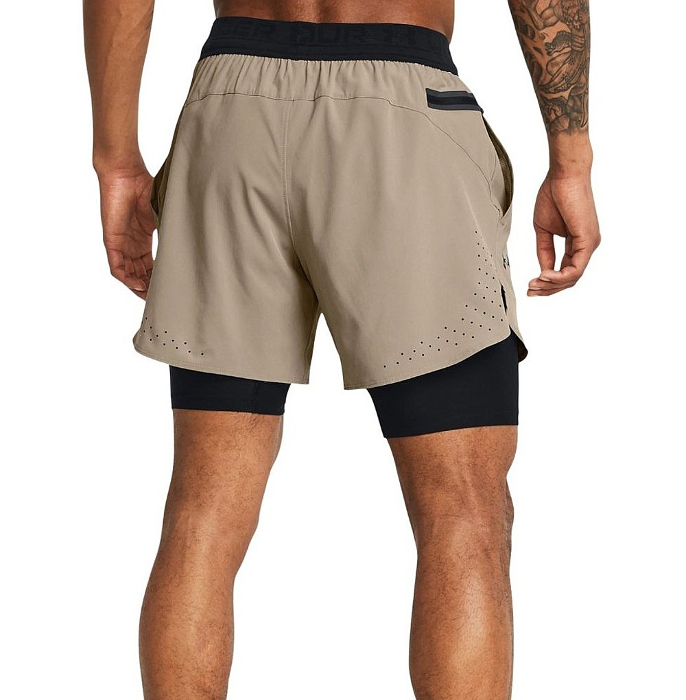spodenki Under Armour Vanish Elite 2in1 - Timberwolf Taupe/Black